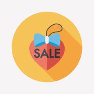 Valentine's Day SALE flat icon with long shadow eps10 N90