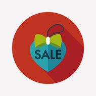 Valentine's Day SALE flat icon with long shadow eps10 N91