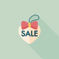 Valentine's Day SALE flat icon with long shadow eps10 N92