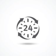 Open 24 hours a day icon