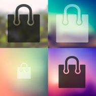bag icon on blurred background N2