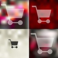 trolley icon on blurred background N6