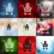 trolley icon on blurred background N7