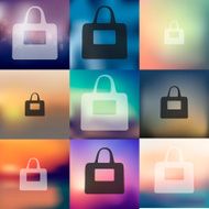 bag icon on blurred background N3