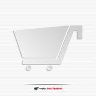 Abstract shopping cart web icon