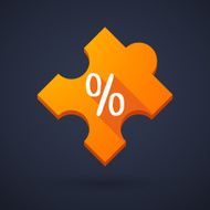 Puzzle piece icon with a discount sign