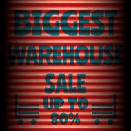 Biggest warehouse sale red template