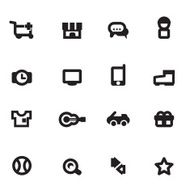 Shopping Icons set11 Black series - Chill