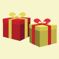 present boxes with a ribbon vector illustration