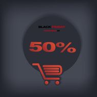 Black friday discount tag or sticker with different reductions N4