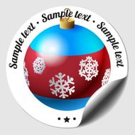 Christmas bauble sticker