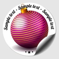 Christmas bauble sticker N3