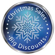 Blue Christmas Sales Icon