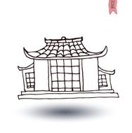 Chinese House icon vector illustration