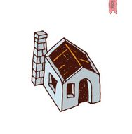 ruin House icon vector illustration