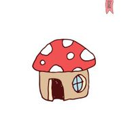 Mushroom House icon vector illustration N2