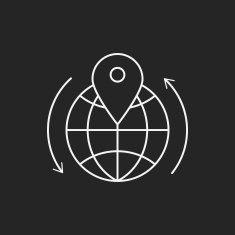 logistics freight map line icon N6