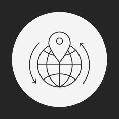 logistics freight map line icon N7