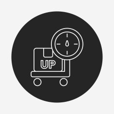logistics freight weight line icon N4