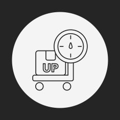 logistics freight weight line icon N6