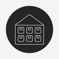 logistics freight warehouse line icon N9