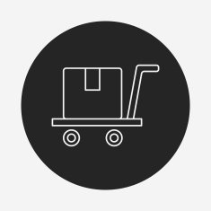 logistics freight trolley line icon N4