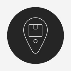 logistics freight map line icon N8
