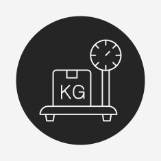 logistics freight weight line icon N8