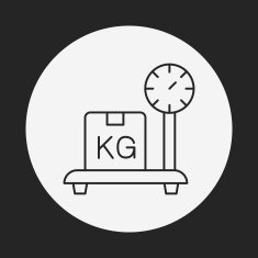 logistics freight weight line icon N10