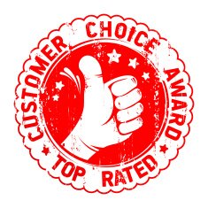 Customer choice award rubber stamp