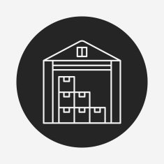 logistics freight warehouse line icon N13