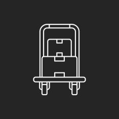 logistics freight trolley line icon N9