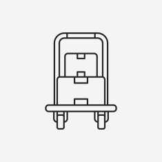logistics freight trolley line icon N11