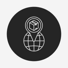 logistics freight map line icon N12