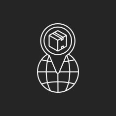 logistics freight map line icon N13