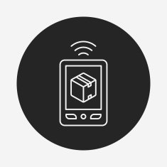 logistics freight phone line icon N2