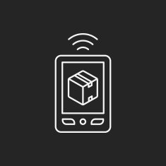 logistics freight phone line icon N3