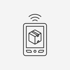 logistics freight phone line icon N5