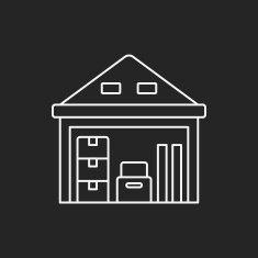 logistics freight warehouse line icon N17