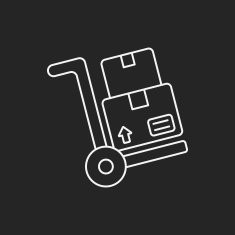 logistics freight trolley line icon N13