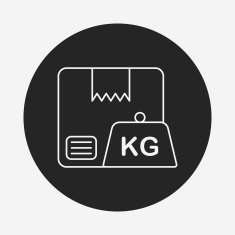 logistics freight weight line icon N12