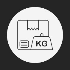 logistics freight weight line icon N14