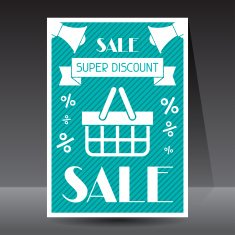 Sale and shopping flyer advertising poster design
