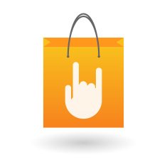 Shopping bag with a hand