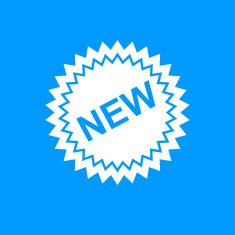 Flat New label icon vector illustration