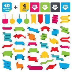 Sale arrow tag icons Discount symbols N31