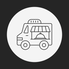 vendor carts line icon N7