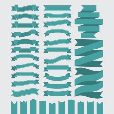 Stock Vector Set of ribbons N2