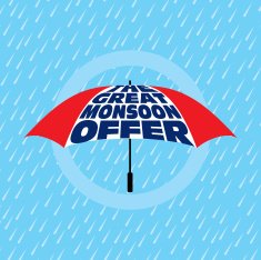 Monsoon offer and sale banner or poster N2