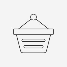 web shopping cart line icon N4